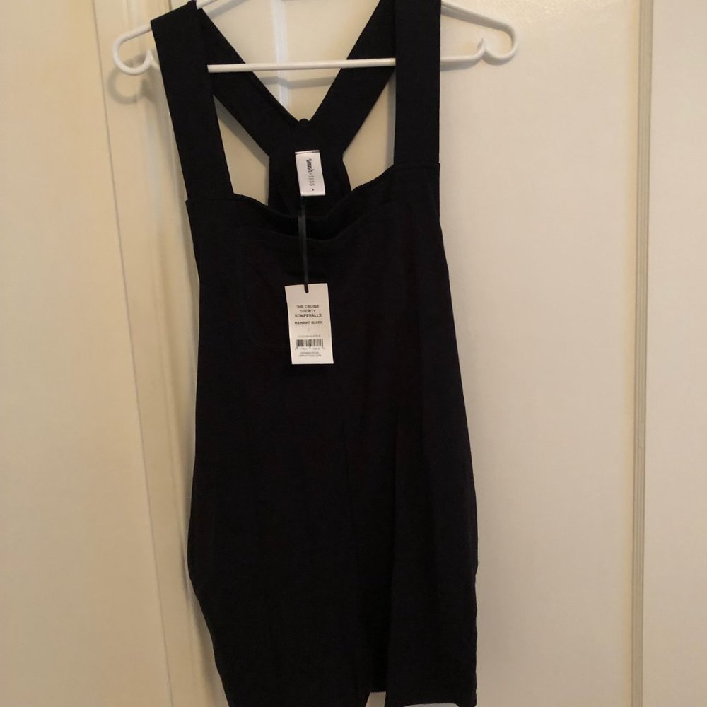 Smash + Tess - the cruise shorty romperalls in midnight black, size small